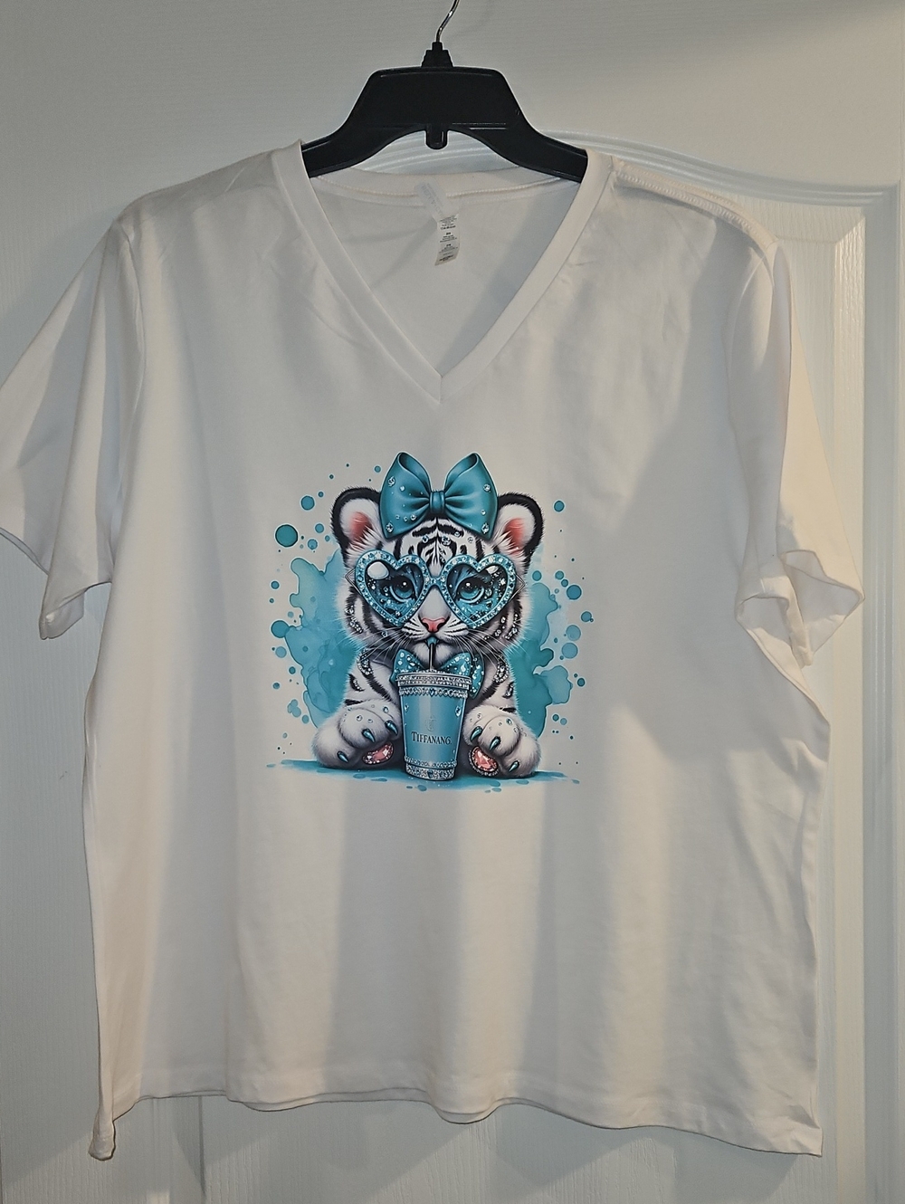 Graphic Shirt Womens V Neck Custom Print